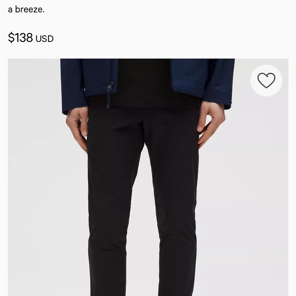 lululemon athletica Black Chinos
